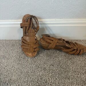 Rocket Dog Brown Strappy Wedge Sandals